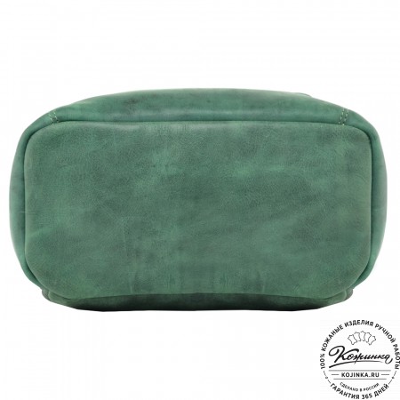  Кожаный рюкзак "Аргентум" (изумруд)